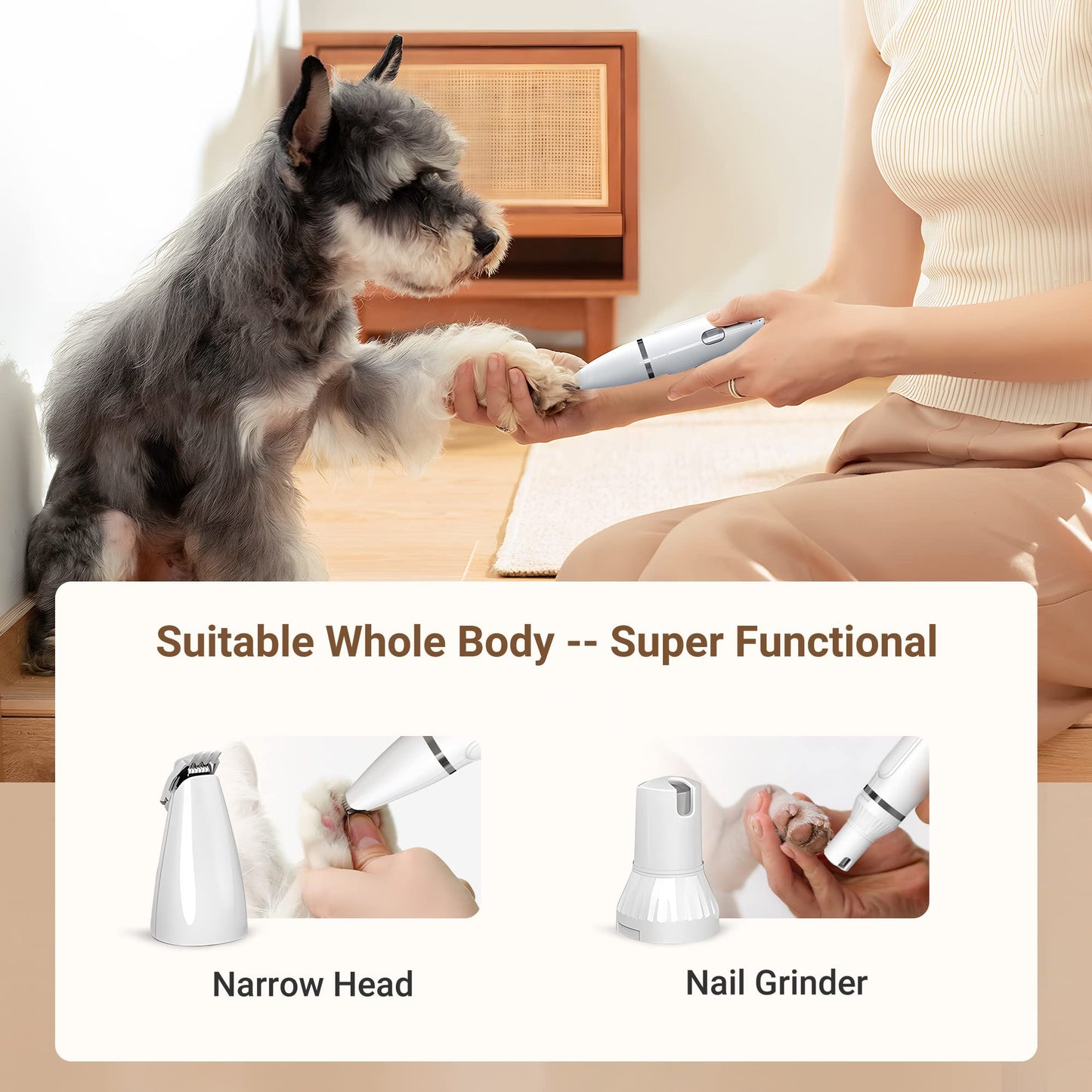 (🔥Last Day Promotion - 49% off)2024-Ultimate Pet Grooming Kit 🐶 4-in-1 Electric Clippers with 4 Interchangeable Blades