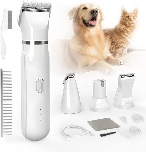 (🔥Last Day Promotion - 49% off)2024-Ultimate Pet Grooming Kit 🐶 4-in-1 Electric Clippers with 4 Interchangeable Blades